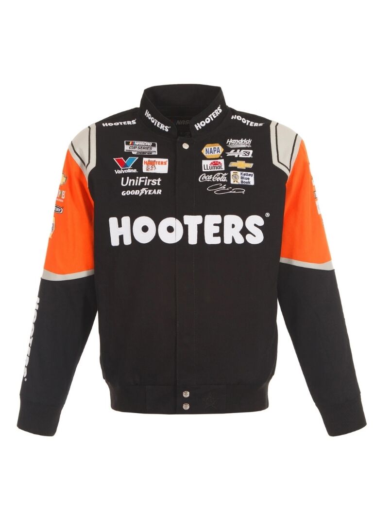 2024 Chase Elliott NASCAR Hooters Full-Snap Jacket 1 2024 Chase Elliott NASCAR Hooters Full-Snap Jacket