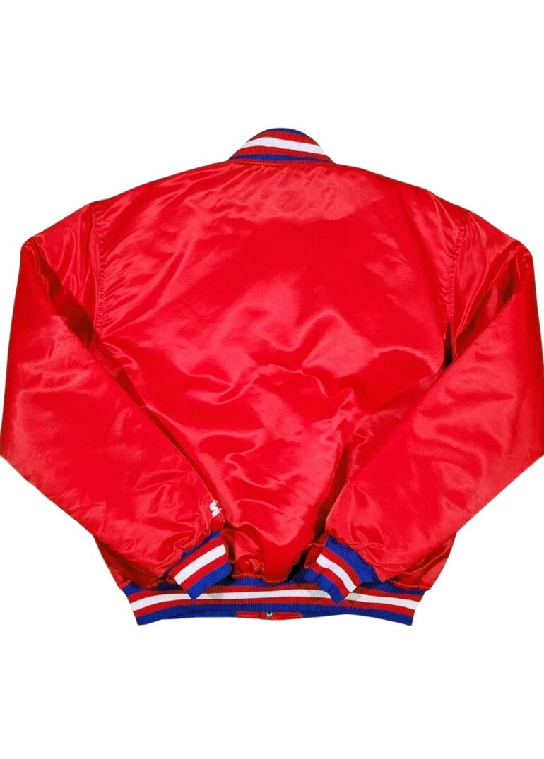 76ers Philadelphia Sixers Vintage Red Jacket 2 76ers Philadelphia Sixers Vintage Jacket