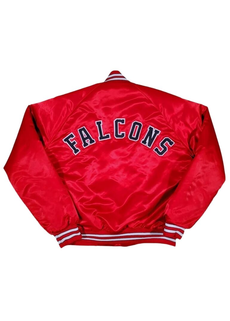 80’s Atlanta Falcons Bomber Satin Jacket 2 80’s Atlanta Falcons Satin Jacket