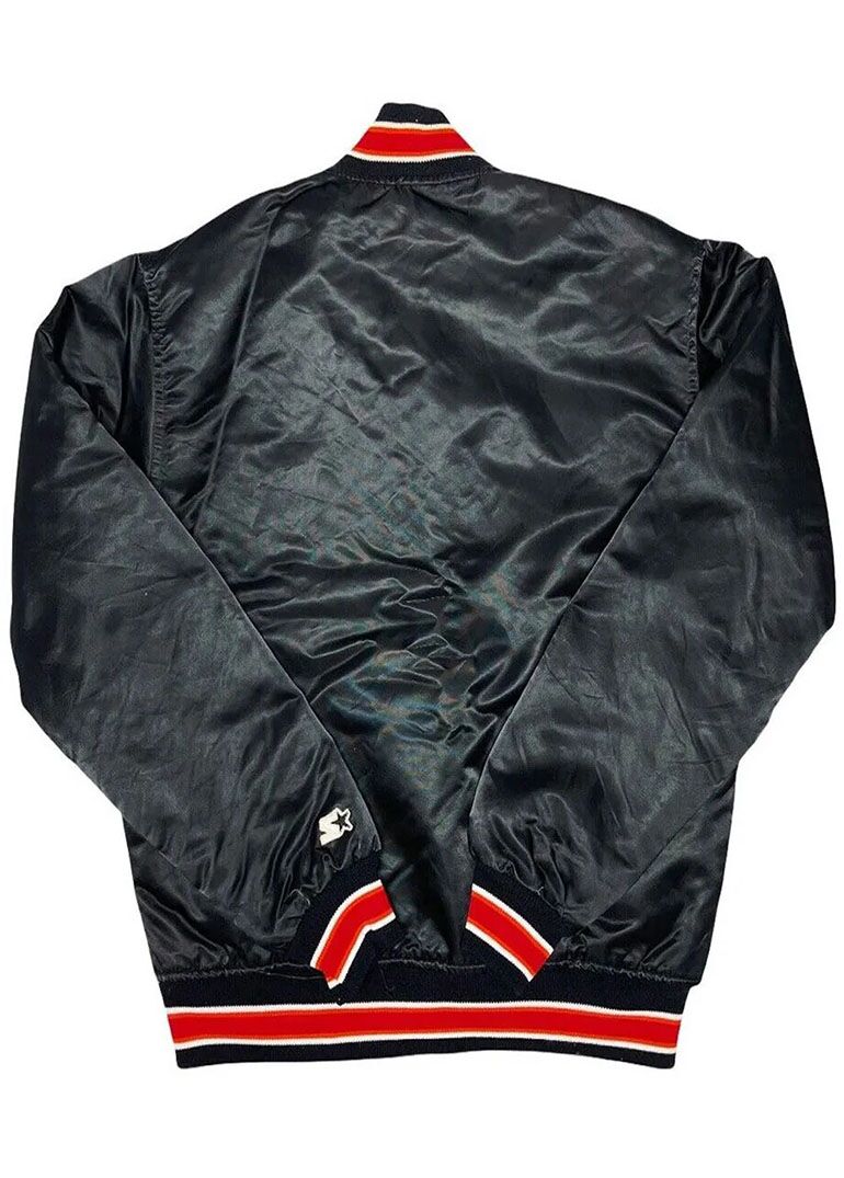 90s Miami Heat Satin Black Jacket 2 90s Miami Heat Satin Black Jacket