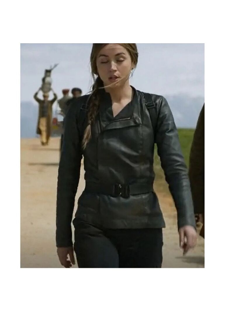 Ana De Armas Ghosted Jacket 3 Ana De Armas Ghosted Black Jacket
