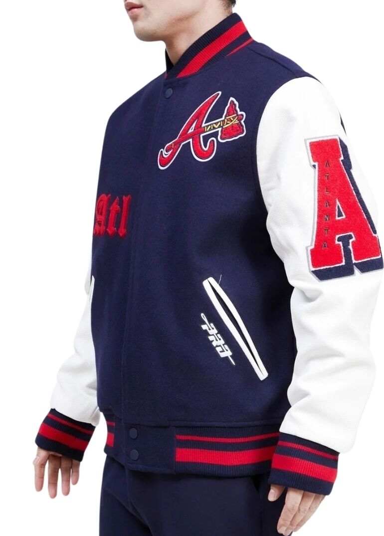 Atlanta Braves Old English Wool Varsity Jacket 3 Atlanta Braves Old English Wool Letterman Jacket