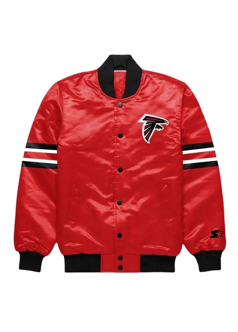 Atlanta Falcons Button Down Red Jacket 1 Atlanta Falcons Button Down Red Jacket