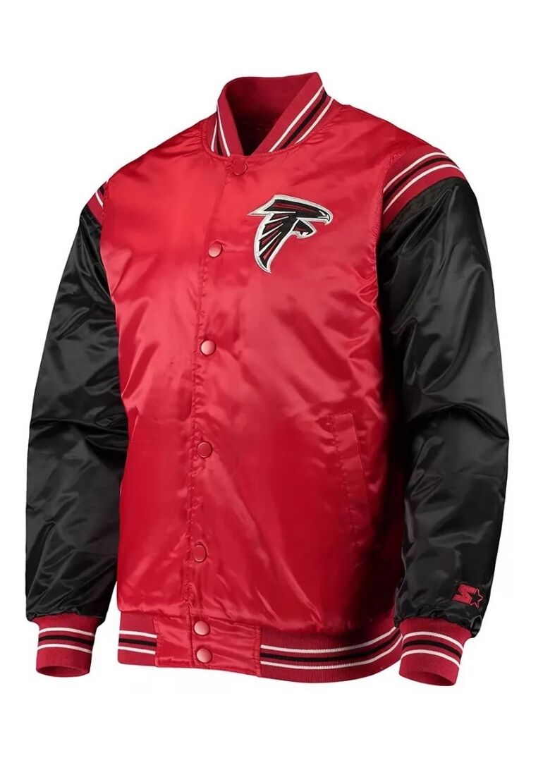 Atlanta Falcons Enforcer Satin Jacket 1 Atlanta Falcons Enforcer Satin Jacket