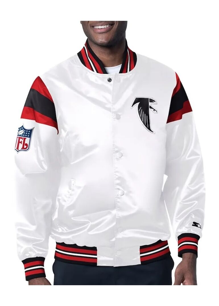 Atlanta Falcons Midweight Satin Jacket 1 Atlanta Falcons Midweight Satin Jacket