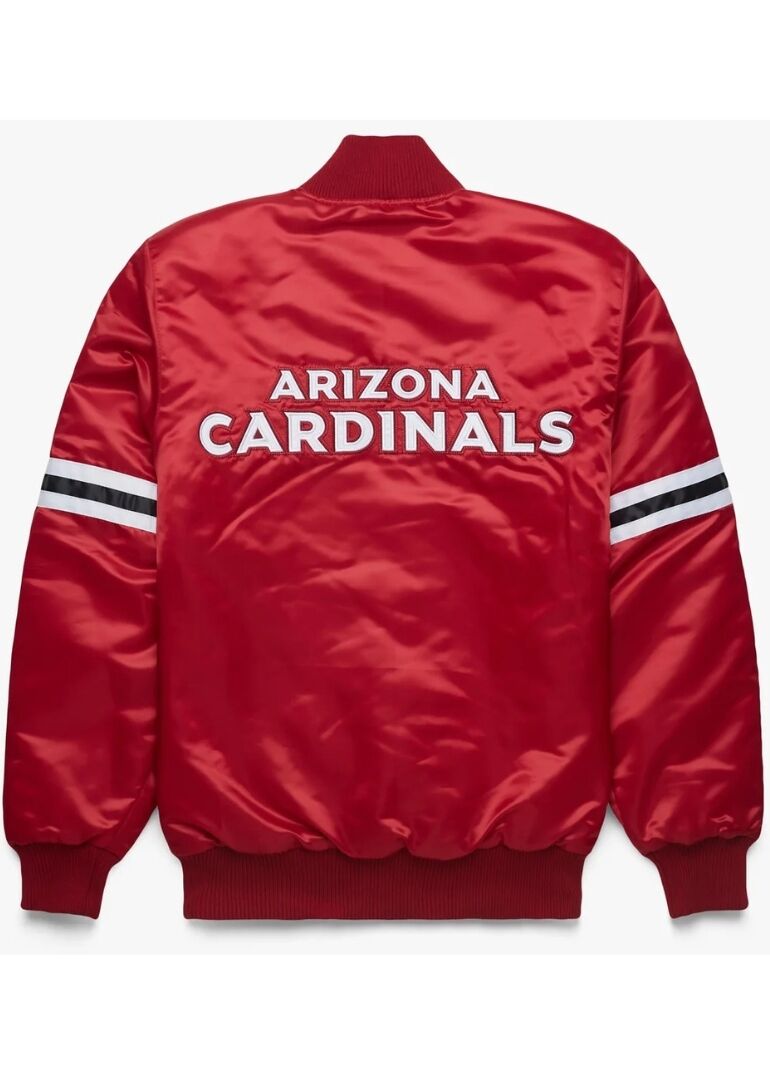 Arizona Cardinals Satin Varsity Jacket 2 Cardinals Satin Varsity Jacket