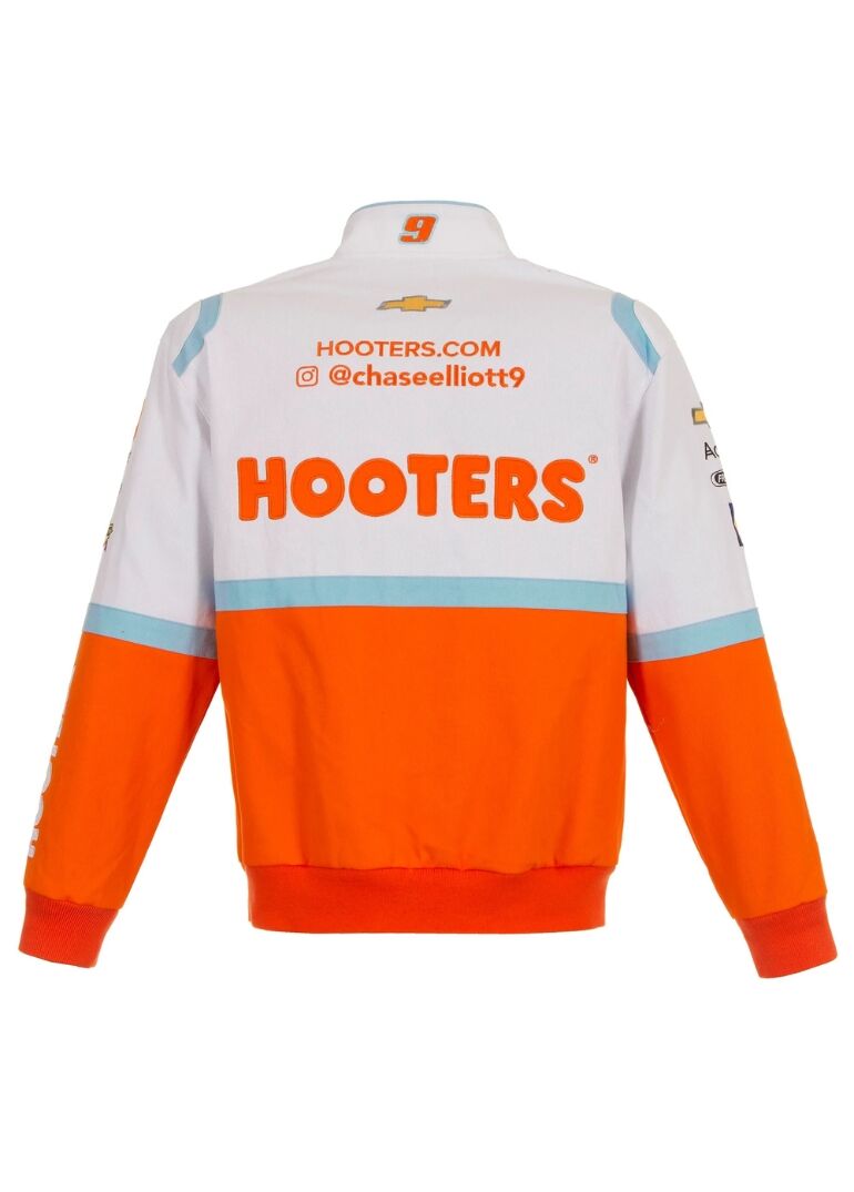 Chase Elliott Hooters Twill Full-Snap Jacket 2 Chase Elliott Hooters Full-Snap Jacket