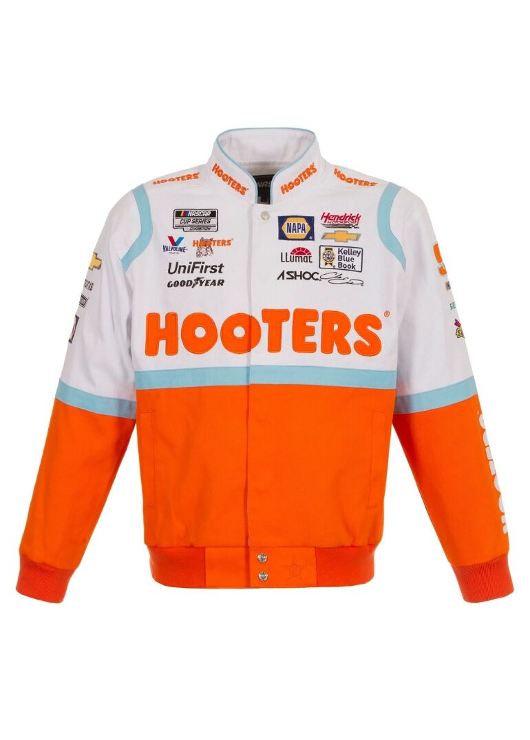 Chase Elliott Hooters Twill Full-Snap Jacket 1 Chase Elliott Hooters Twill Full-Snap Jacket