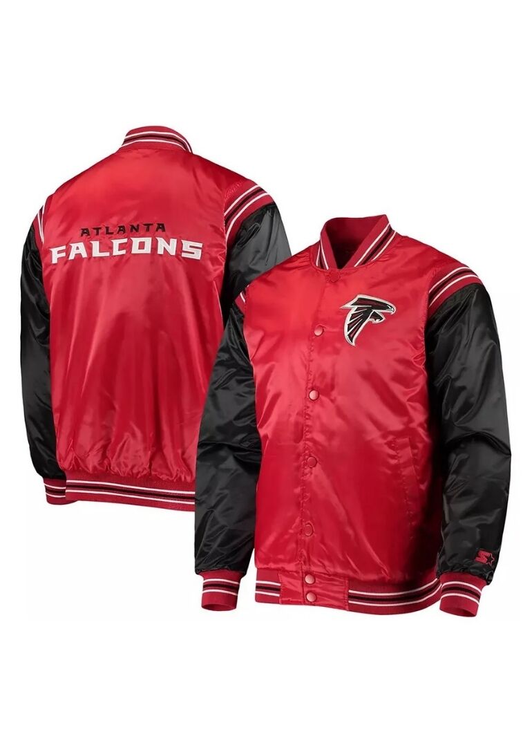 Atlanta Falcons Enforcer Satin Jacket 4 Falcons Enforcer Satin Jacket