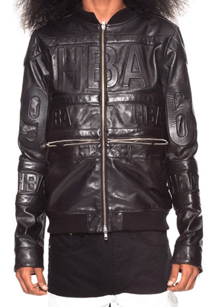 HBA Leather Jacket 1 HBA Leather Jacket with Bomber Style