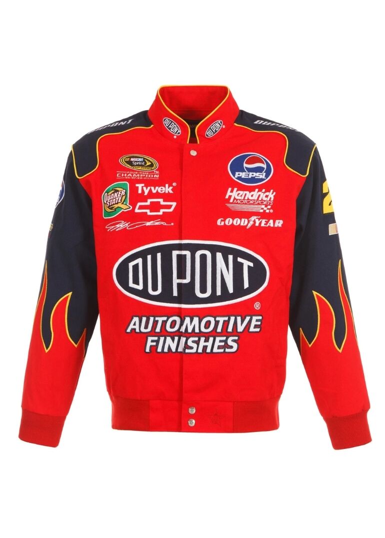 2024 Jeff Gordon NASCAR Dupont-Red Full-Snap Jacket 1 Jeff Gordon NASCAR Dupont Full-Snap Jacket