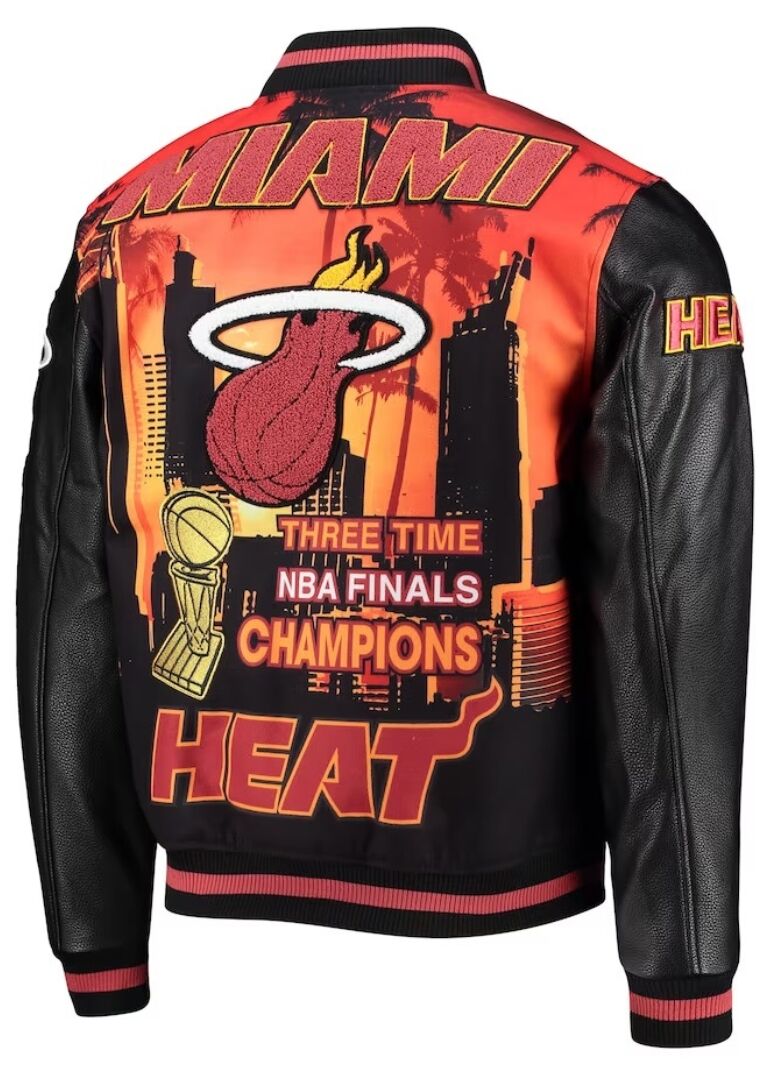 Miami Heat Black Finals Champions Varsity Full-zip Jacket 2 Miami Heat Black Finals Champions Varsity Full-zip Jacket