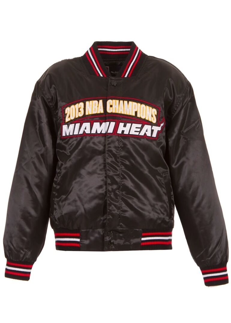 Miami Heat Black NBA Finals Champions Full-snap Jacket 1 Miami Heat Black NBA Finals Champions Full-snap Jacket