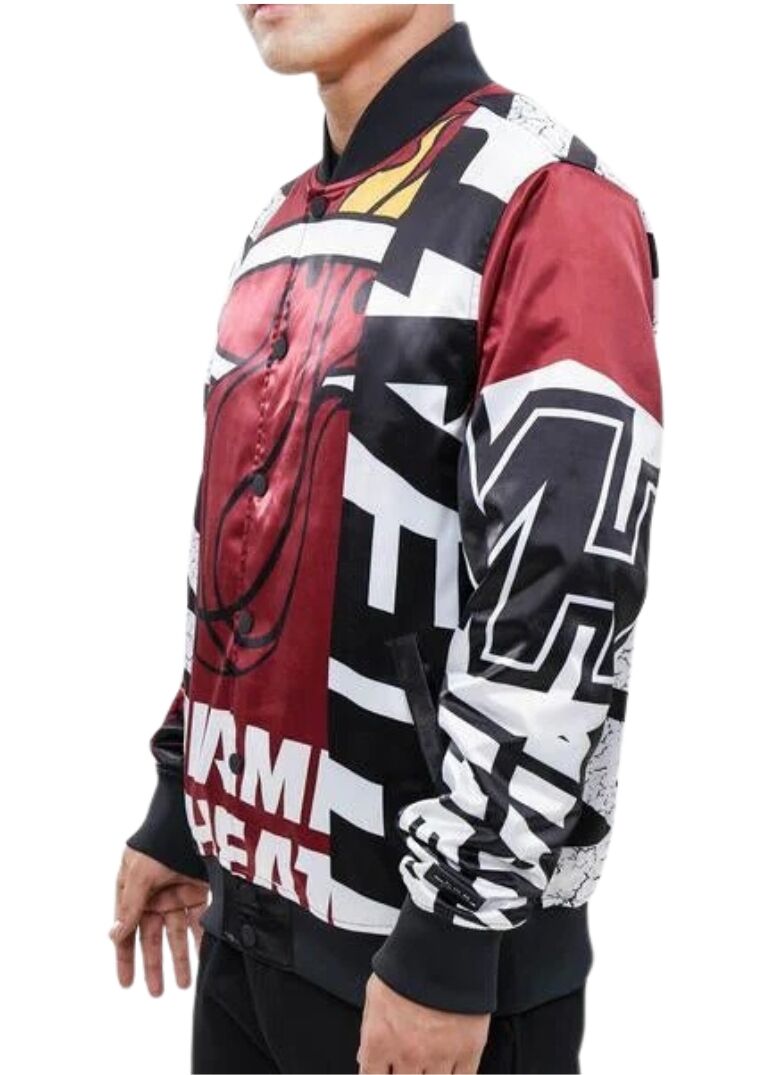 Miami Heat Mashup Satin Varsity Jacket 4 Miami Heat Mashup Varsity Jacket
