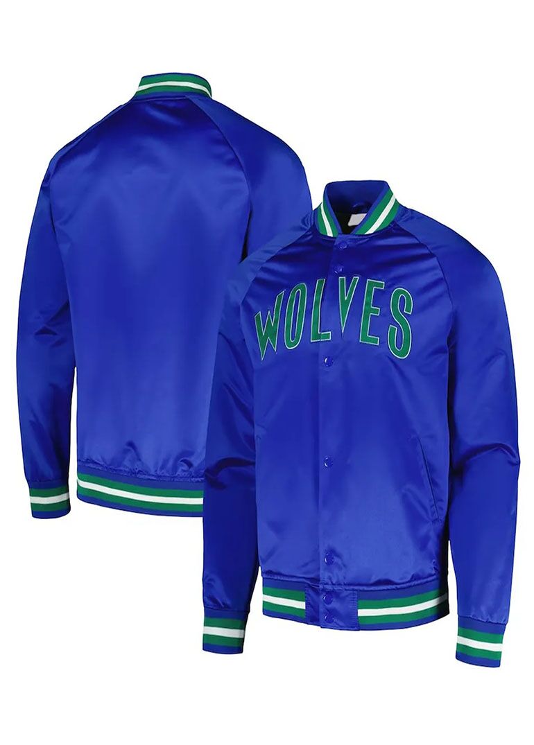 Minnesota Timberwolves Throwback Wordmark Blue Jacket 3 Minnesota Timberwolves Throwback Wordmark Blue Jacket