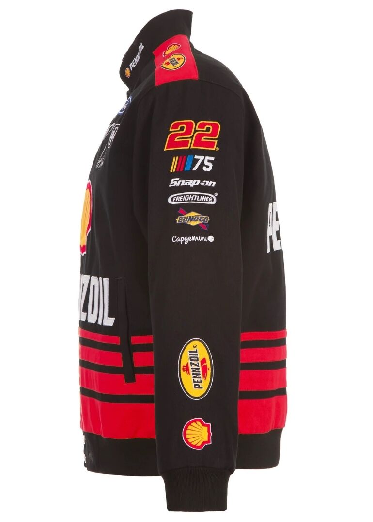 Nascar Joey Logano Shell Pennzoil Twill Full-Snap Jacket 7 Nascar Alex Bowman Black Ally Jacket