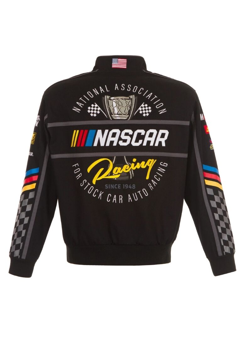 2024 Nascar Black Full-Snap Jacket 2 Nascar Black Full-Snap Jacket