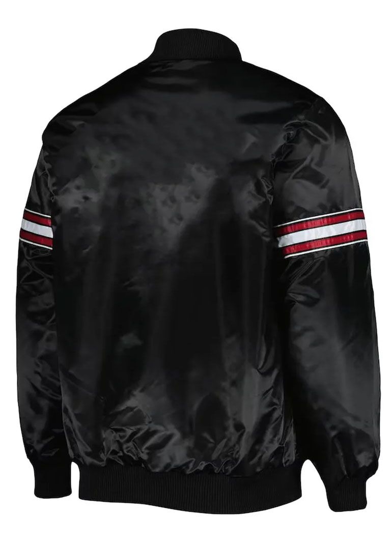 Pick & Roll Miami Heat Black Varsity Satin Jacket 2 Pick & Roll Miami Heat Black Varsity Satin Jacket