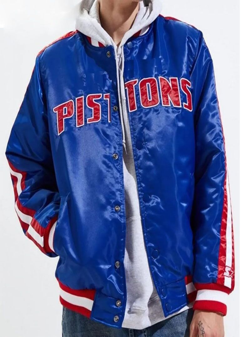 Starter 90’s NBA Detroit Pistons Blue Jacket. 3 Starter 90’s NBA Detroit Pistons Blue Jacket
