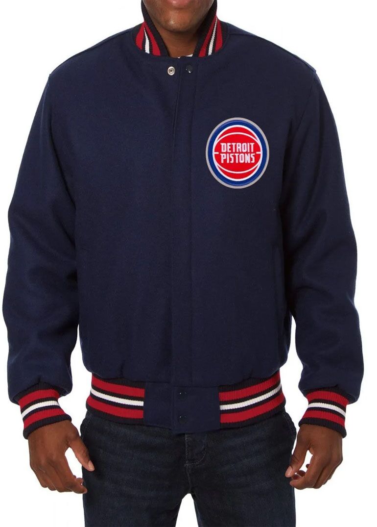 Varsity Detroit Pistons Navy Blue Wool Jacket 1 Varsity Detroit Pistons Navy Blue Wool Jacket