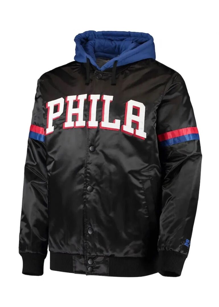 Varsity Philadelphia 76ers Full-Snap Hoodie Jacket 1 Varsity Philadelphia 76ers Full-Snap Hoodie Jacket