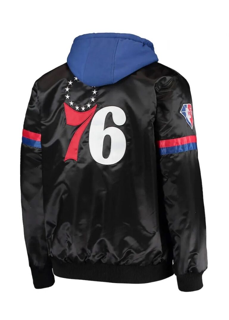Varsity Philadelphia 76ers Full-Snap Hoodie Jacket 2 Varsity Philadelphia 76ers Hoodie Jacket