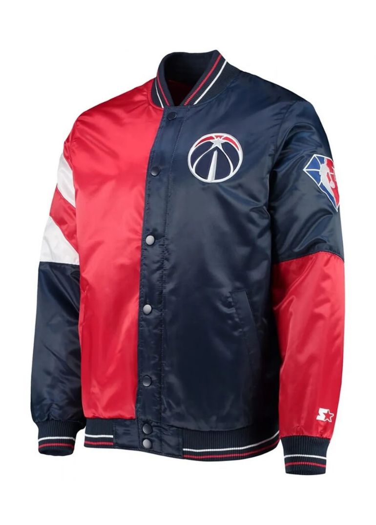 Washington Wizards Leader 75th Anniversary Satin Jacket 1 Washington Wizards Leader 75th Anniversary Satin Jacket