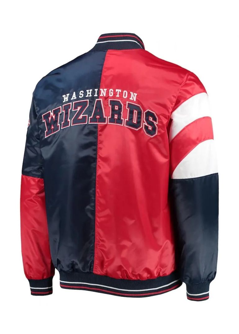 Washington Wizards Leader 75th Anniversary Satin Jacket 2 Washington Wizards Leader Anniversary Satin Jacket