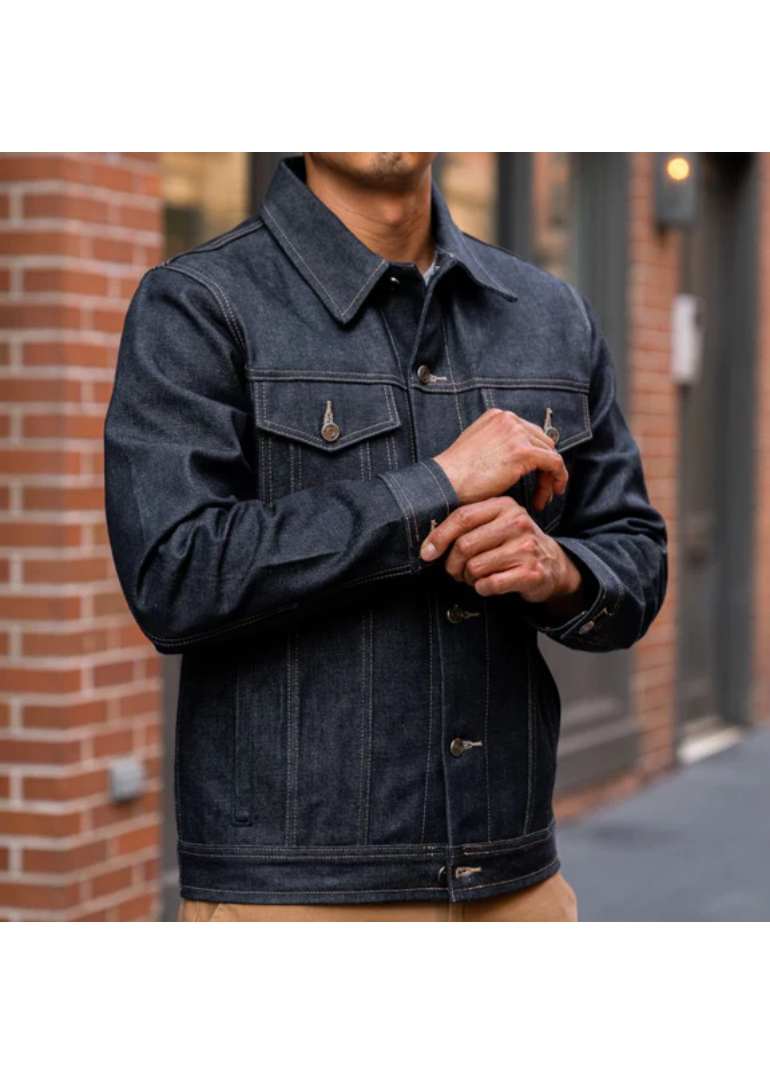 Selvedge Blue Denim Trucker Jacket 1 1024x1024-Mens-Jackets-SelvedgeDenimTrucker-RawIndigo-091423-1