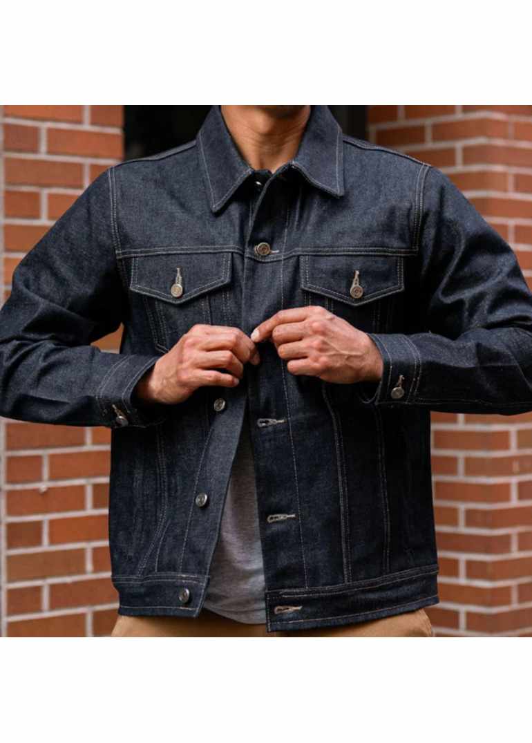 Selvedge Blue Denim Trucker Jacket 3 1024x1024-Mens-Jackets-SelvedgeDenimTrucker-RawIndigo-091423-2