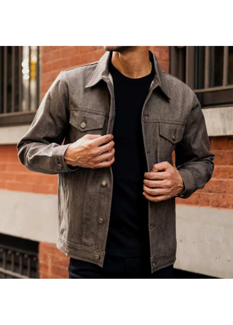 Selvedge Brown Denim Trucker Jacket 1 1024x1024-Mens-SelvedgeDenimTruckerJacket-Canyon-101524-1