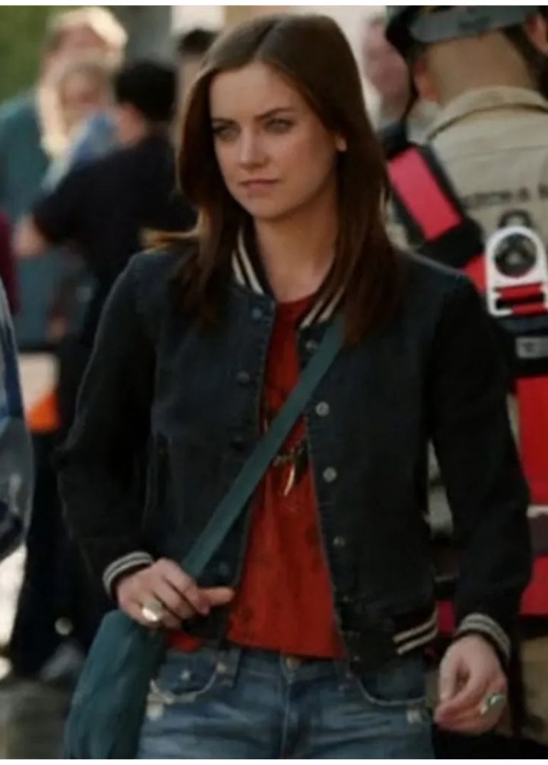 90210 Jessica Stroup Varsity Jacket 1 90210 Jessica Stroup Varsity Jacket