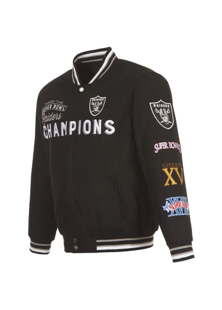 Las Vegas Raiders Super Bowl Jacket 1 Las-Vegas-Raiders-Super-Bowl-Wool-Championship-Jacket