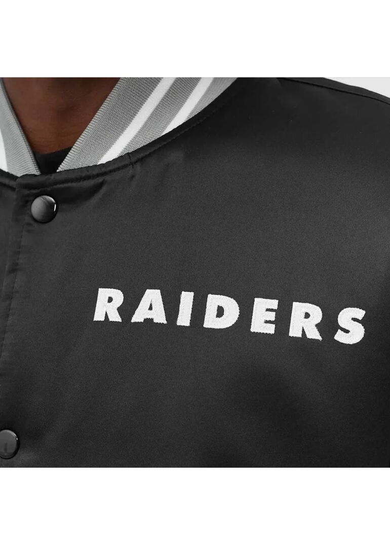 Oakland Raiders Heavyweight Satin Jacket 3 Oakland-Raiders-Heavyweight-Black-Satin-Jacket-1