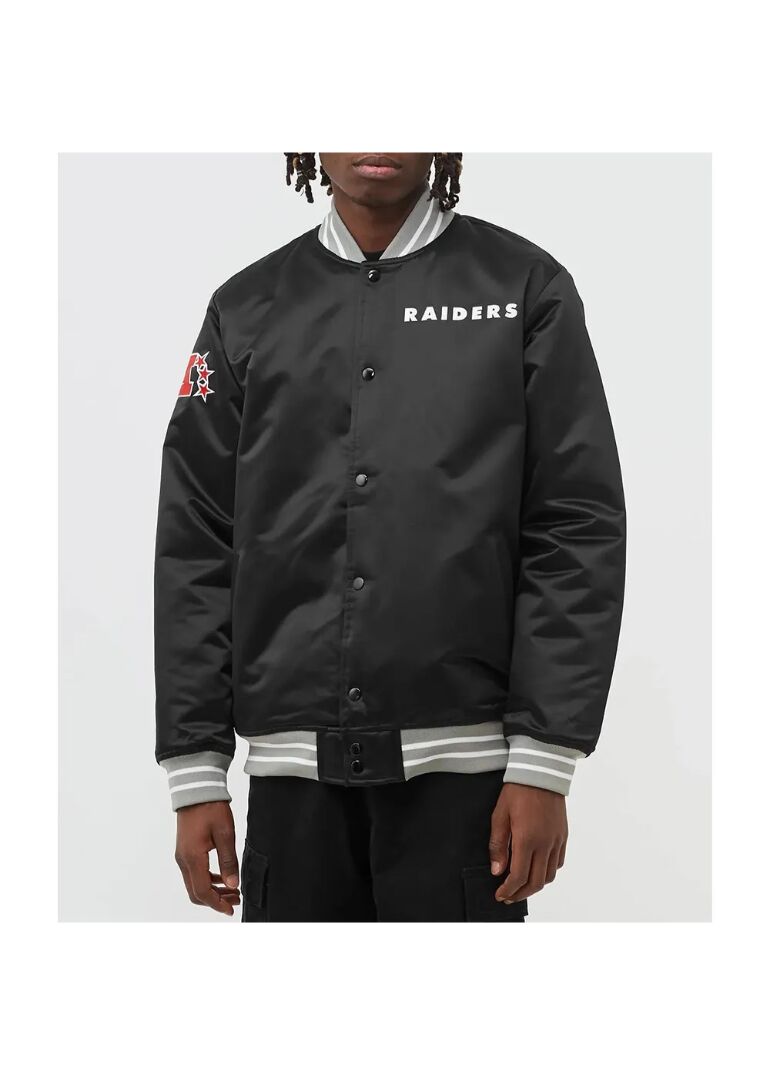 Oakland Raiders Heavyweight Satin Jacket 1 Oakland-Raiders-Heavyweight-Black-Satin-Jacket-2