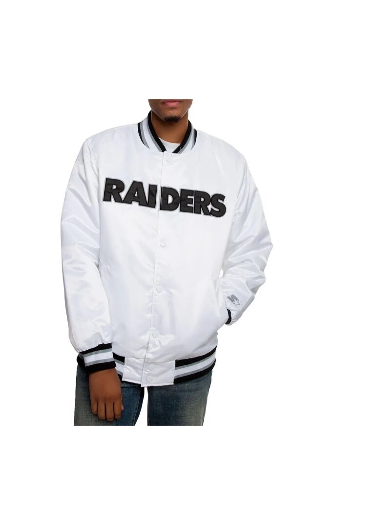 Oakland Raiders Satin Black and White Jacket 3 Oakland-Raiders-Satin-Black-and-White-Jackets-9