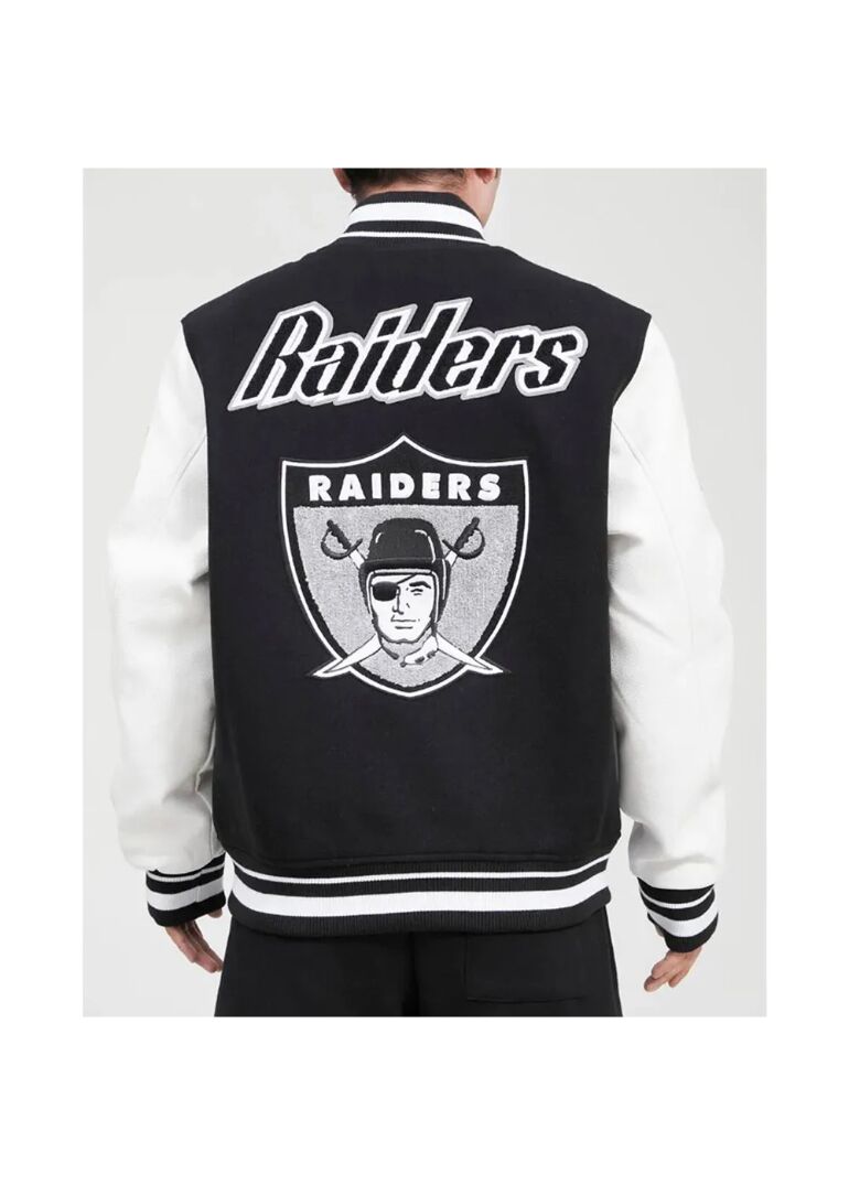 Pro Los Vegas Raiders Varsity Jacket 2 Pro-Los-Vegas-Raiders-Varsity-Black-and-White-Jackets