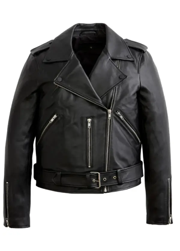 Black Biker Cropped Leather Jacket Womens 1 Black Biker Cropped Leather Jacket Womens