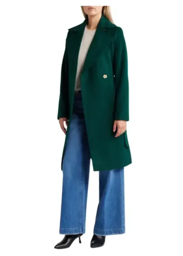 Long Green Wool Coat Womens 2 Long Green Wool Coat Womens - Image 2
