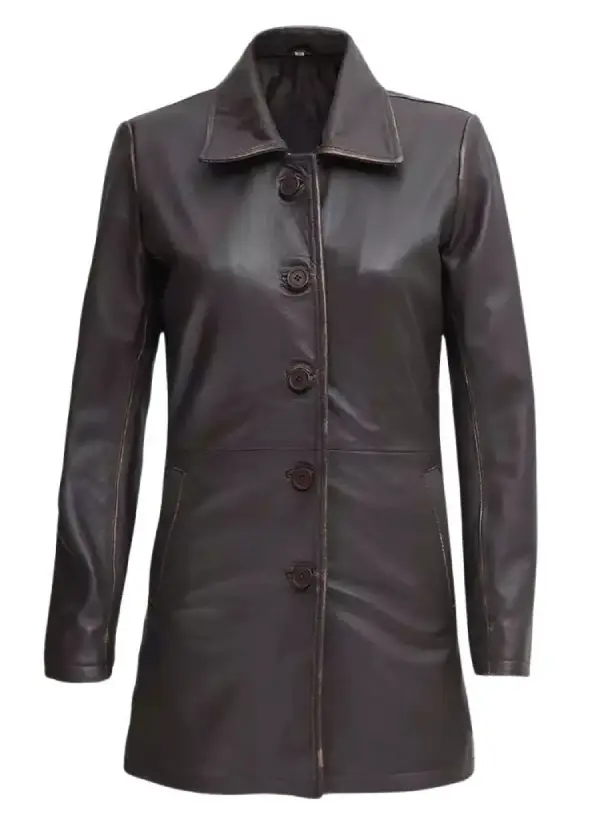 Real Lambskin Dark Brown Leather Coat Womens 2 Real Lambskin Dark Brown Leather Coat Womens