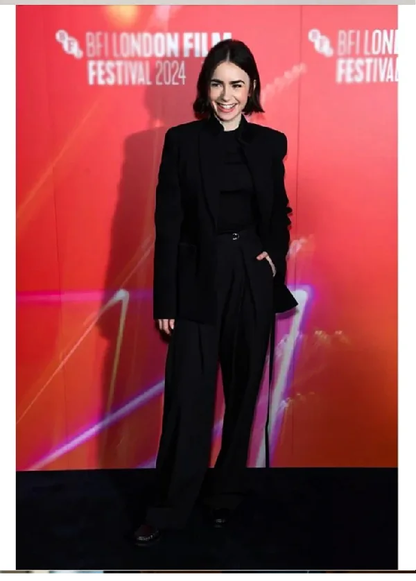 BFI London Film 2024 Lily Collins Blazer 1 BFI London Film 2024 Lily Collins Blazer-1