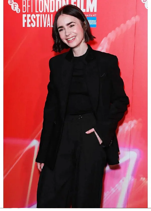 BFI London Film 2024 Lily Collins Blazer 2 BFI London Film 2024 Lily Collins Blazer-2