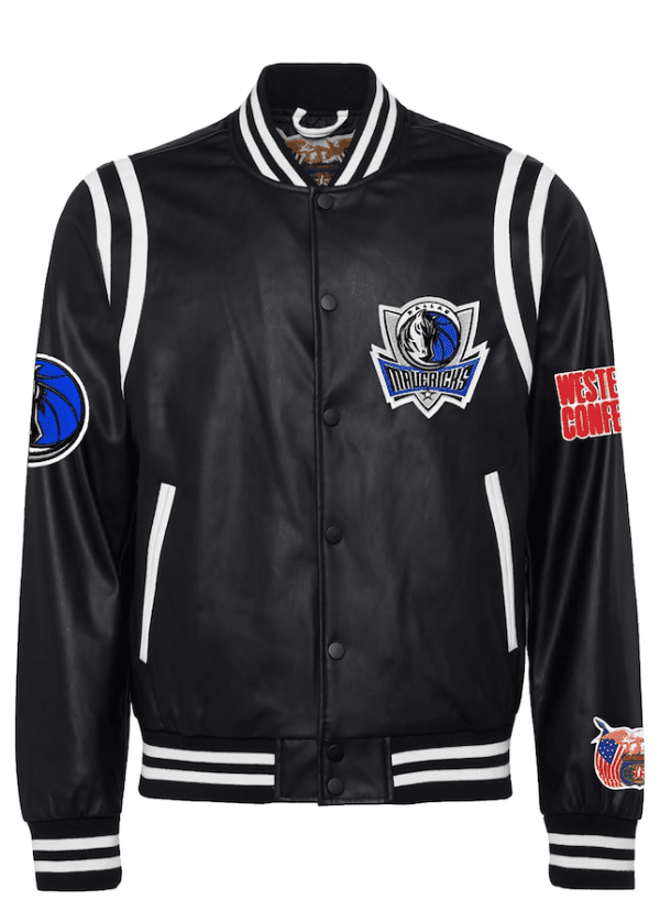 Men's Dallas Mavericks Jeff Hamilton Black Vegan Leather Full-Snap Jacket 1 Men's Dallas Mavericks Jeff Hamilton Black Vegan Leather Full-Snap Jacket
