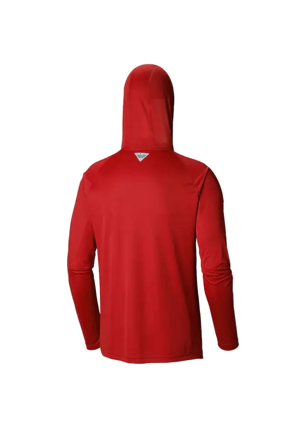 Men's Atlanta Hawks Columbia Red Terminal Tackle Long Sleeve Hoodie T-Shirt 2 Men's Atlanta Hawks Columbia Red Terminal Tackle Long Sleeve Hoodie T-Shirt