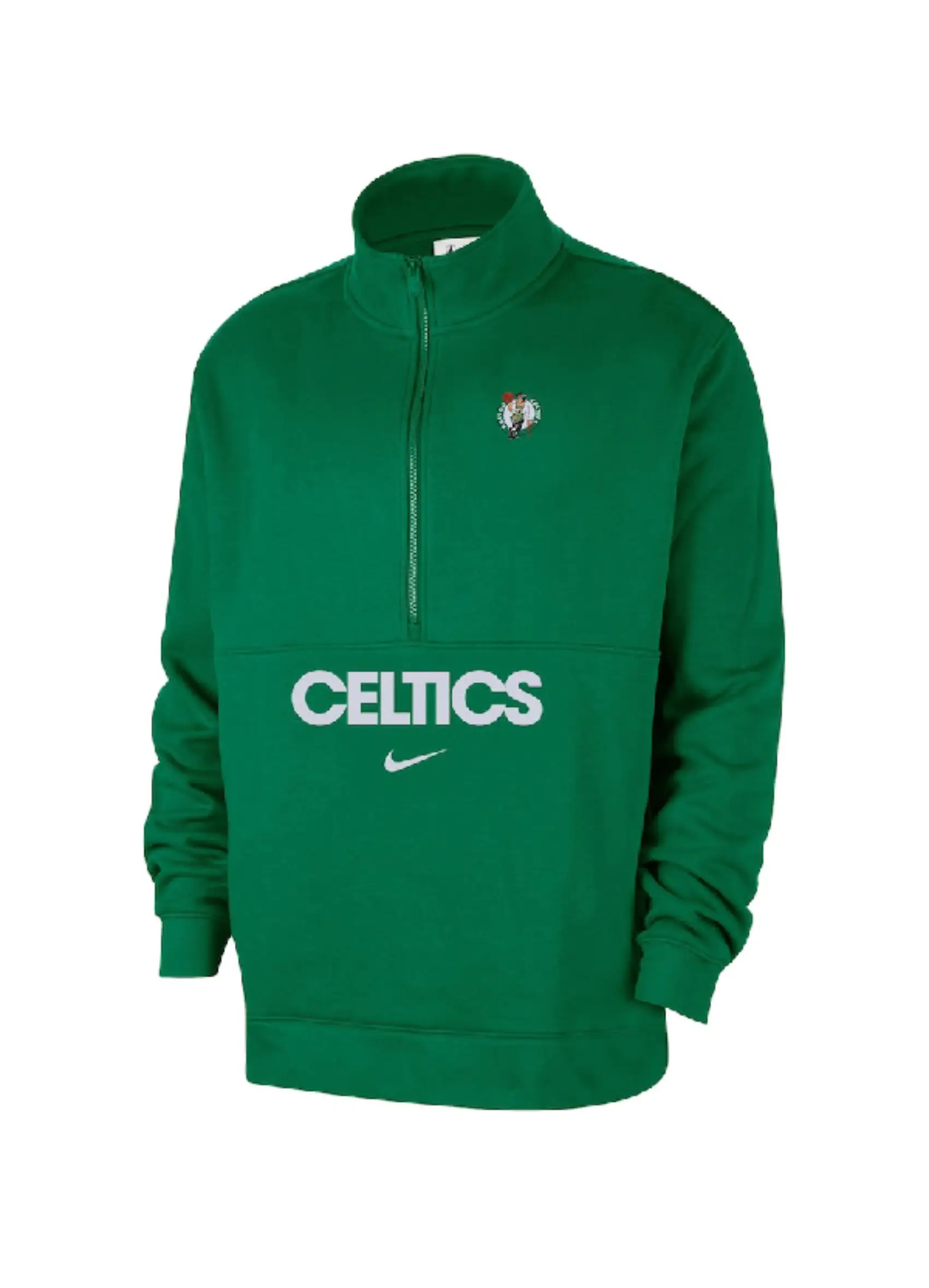 Men's Boston Celtics Nike Kelly Green Courtside Club Half-Zip Pullover 2 Men's Celtics Nike Green Courtside Half-Zip Pullover
