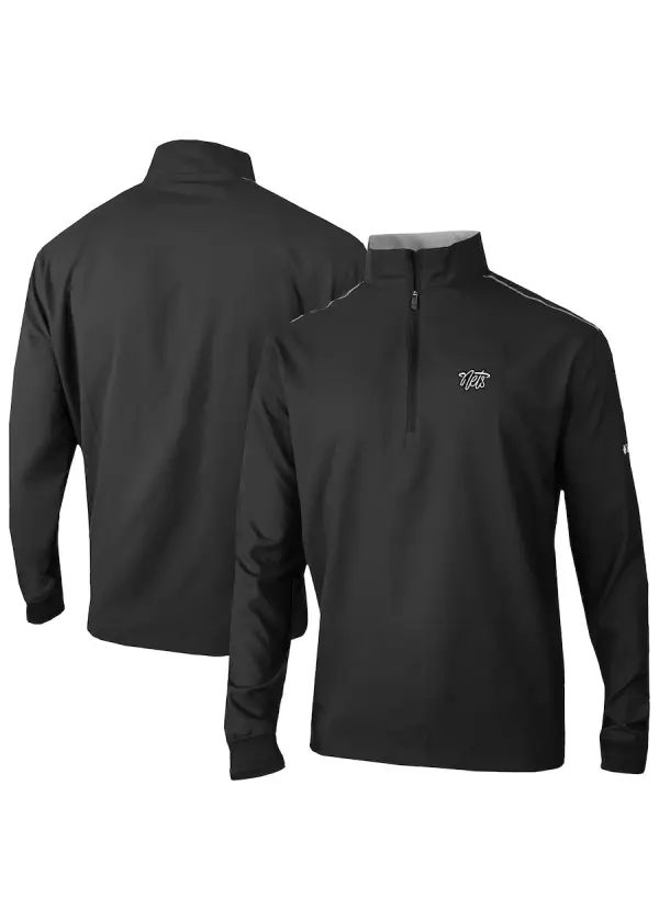 Men's Brooklyn Nets Columbia Black Bogey's Paradise Quarter-Zip Pullover 1 Men's Brooklyn Nets Columbia Black Bogey's Paradise Quarter-Zip Pullover