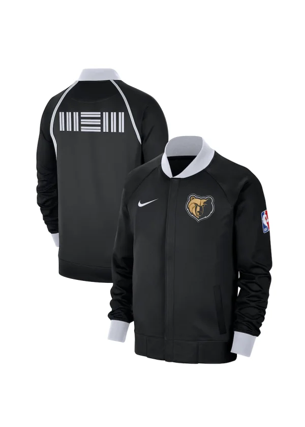 Men's Memphis Grizzlies Nike Black 2023/24 City Edition Authentic Showtime Performance Raglan Full-Zip Jacket 1 Men's Memphis Grizzlies Nike Black 2023/24 City Edition Authentic Showtime Performance Raglan Full-Zip Jacket