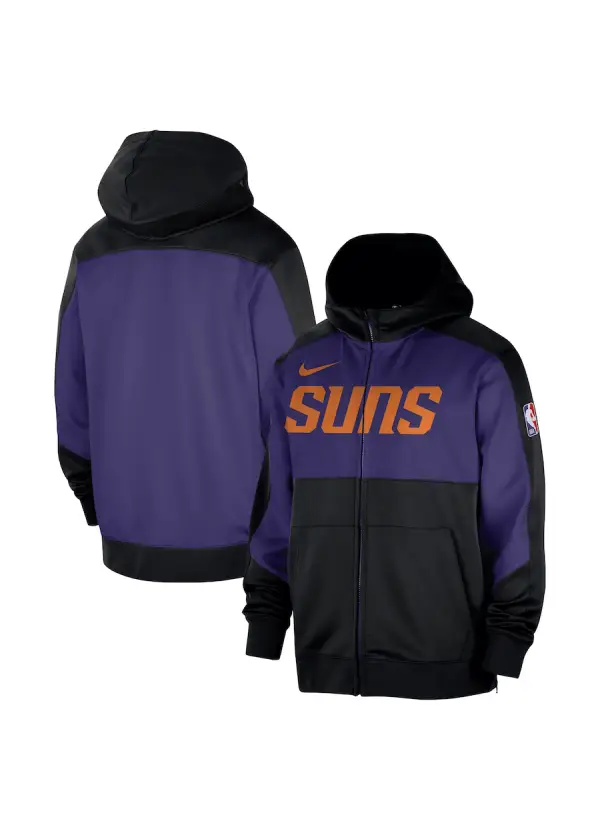 Men's Phoenix Suns Nike Black Authentic On-Court Showtime Performance Full-Zip Hoodie 1 Men's Phoenix Suns Nike Black Authentic On-Court Showtime Performance Full-Zip Hoodie