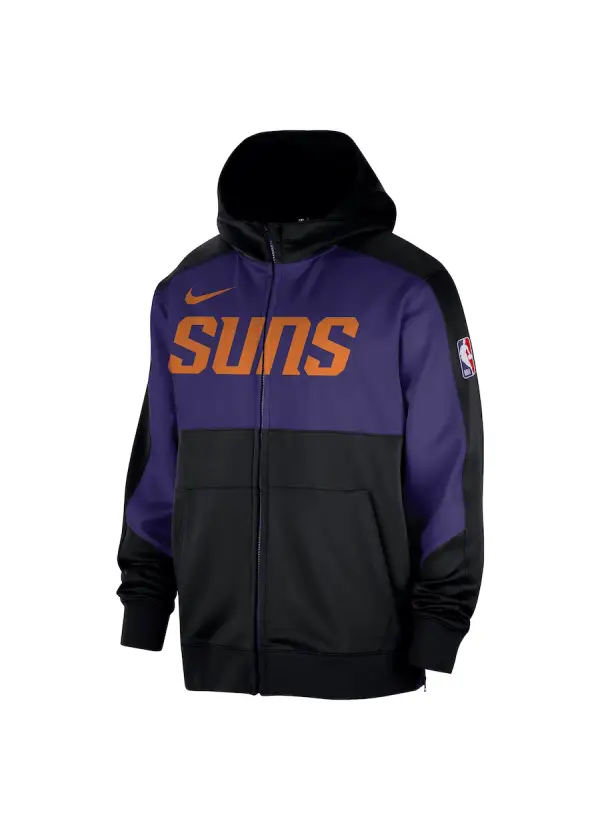 Men's Phoenix Suns Nike Black Authentic On-Court Showtime Performance Full-Zip Hoodie 2 Men's Phoenix Suns Nike Black Authentic On-Court Showtime Performance Full-Zip Hoodie - Image 2