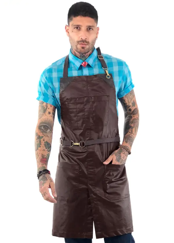 Salon Apron - Water Resistant, Easy-Fastening No-Tie, Adjustable - Hairstylist, Barber, Chef 3 Salon Apron - Water Resistant